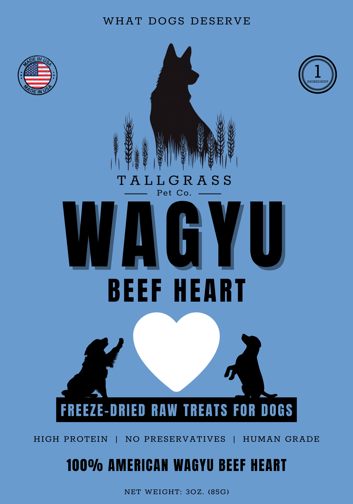 Tallgrass Pet Co Wagyu Beef Heart Treats